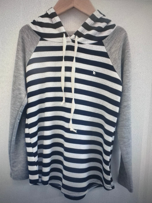 Kids Striped Knit Hoodie- Chris & Carol