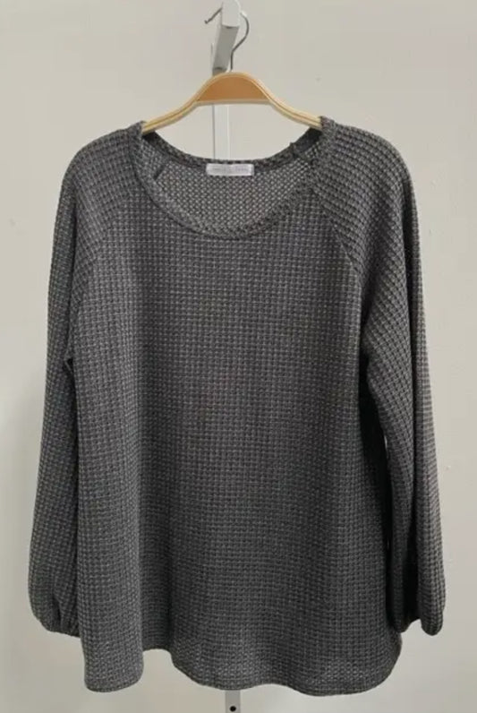 Pretty Waffle Knit Sweater - Chris & Carol