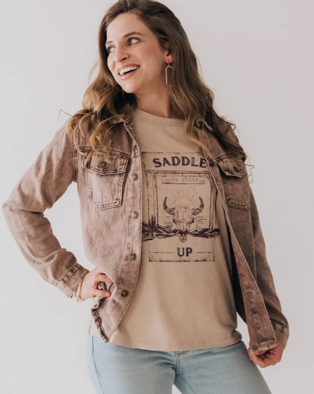 Mariah Brown Denim Jacket