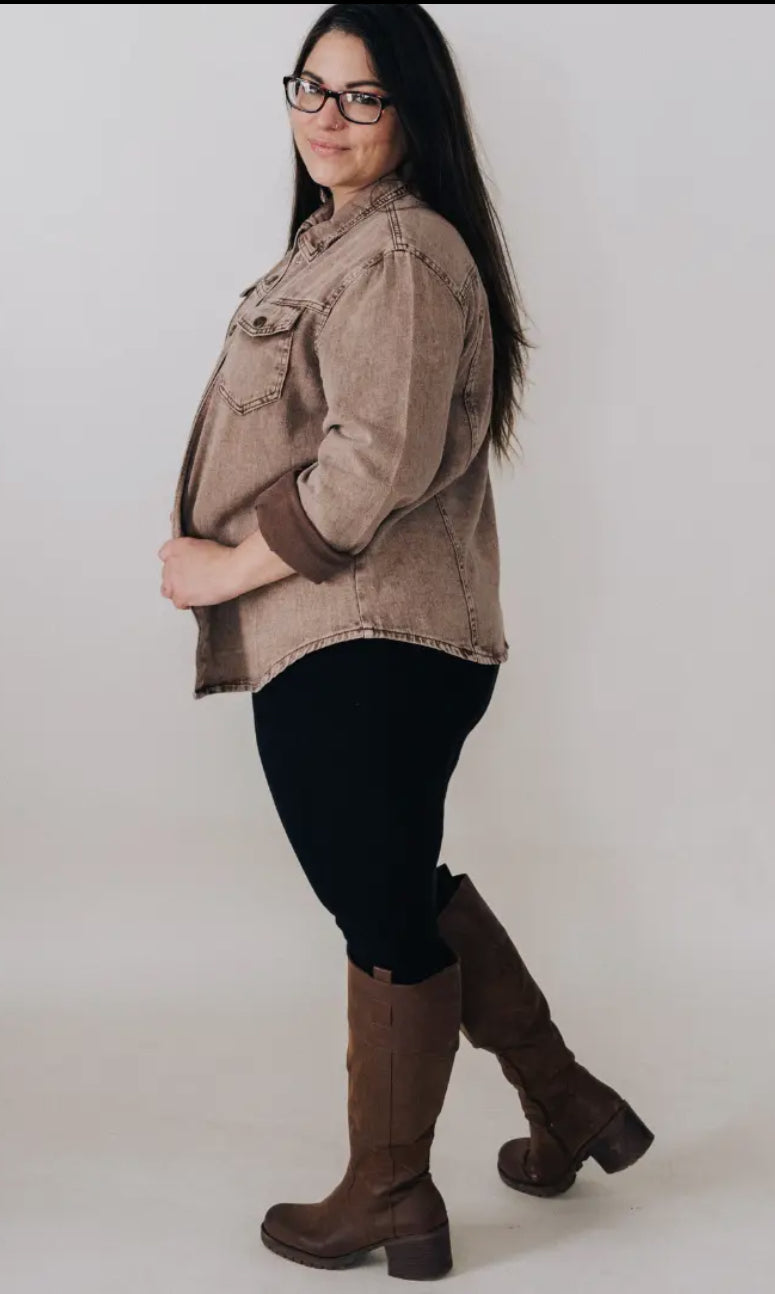 Mariah Brown Denim Jacket