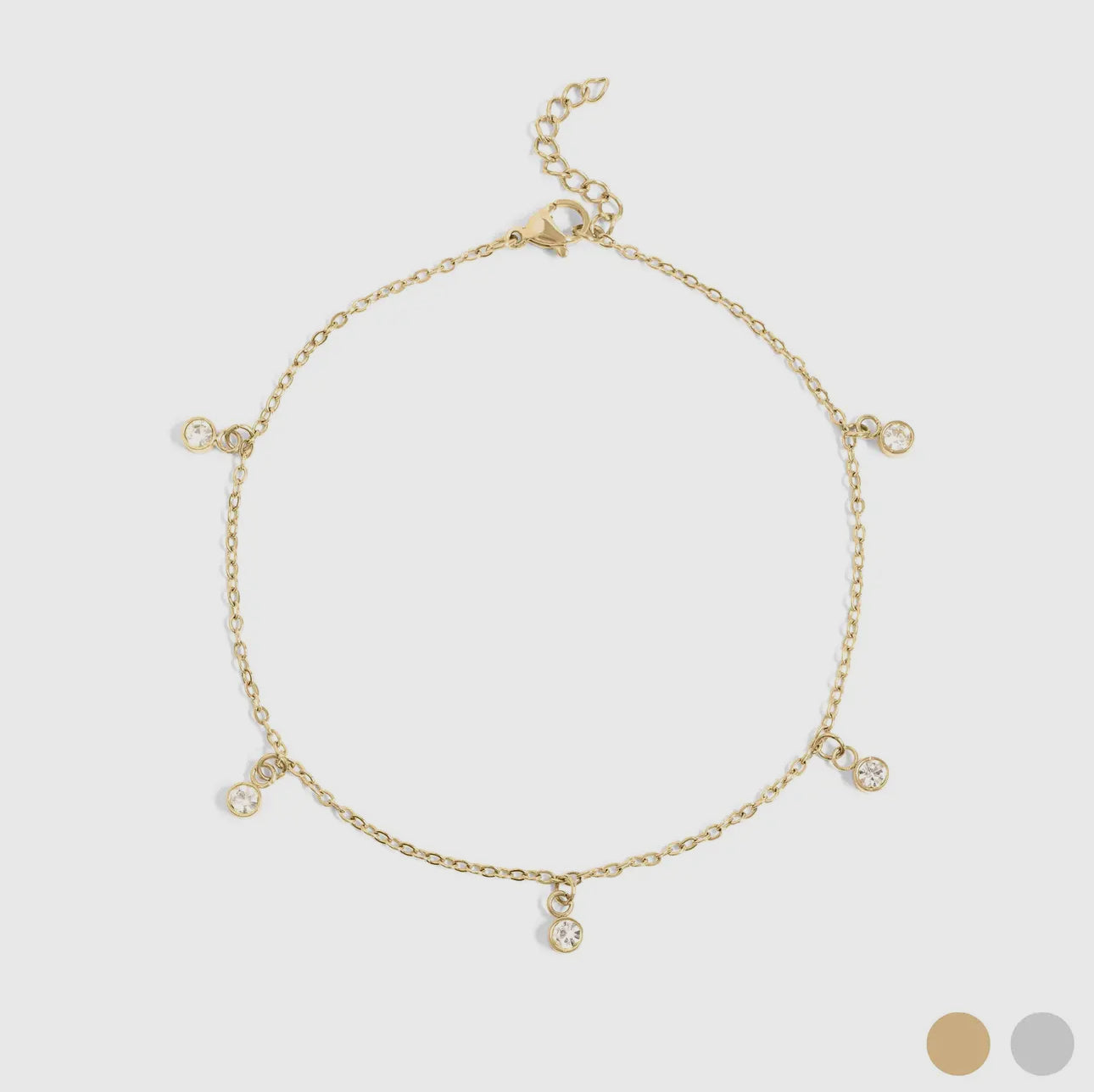Emily Clear Stone Anklet