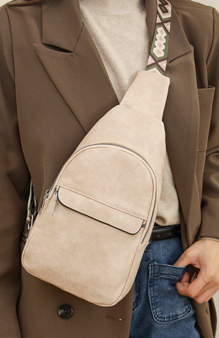 Guitar strap crossbody chest sling bag