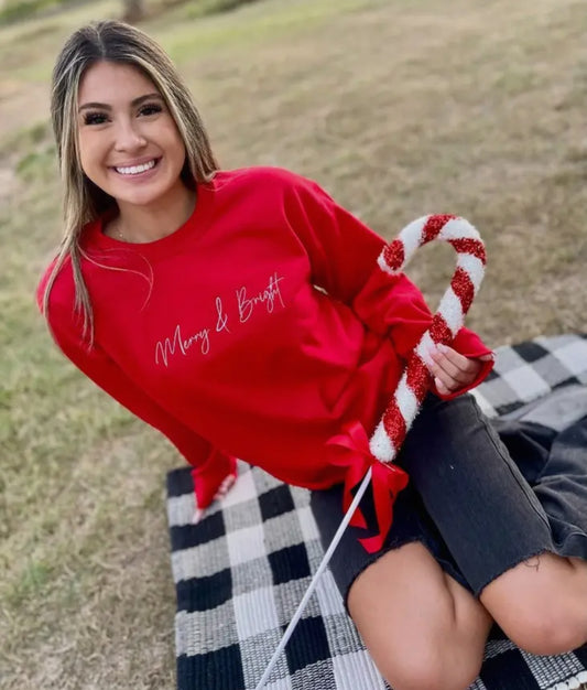 Merry & Bright Sweatshirt (Embroidery)