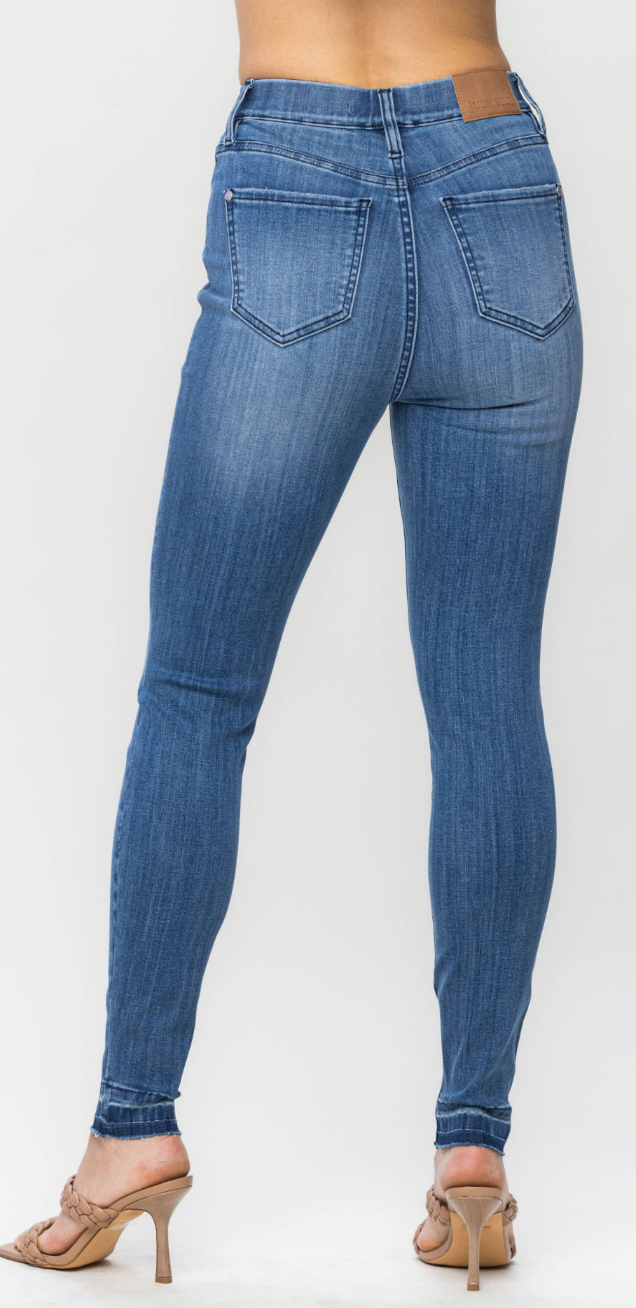 Judy Blue High Waist Release Hem Pull On Skinny Jean